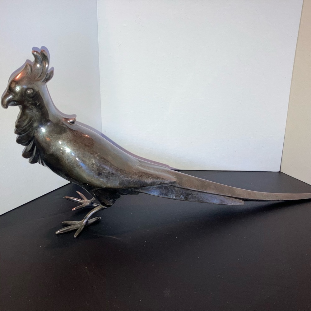 Vintage cockatiel bird decor accent art sculpture figurine 2 separate available